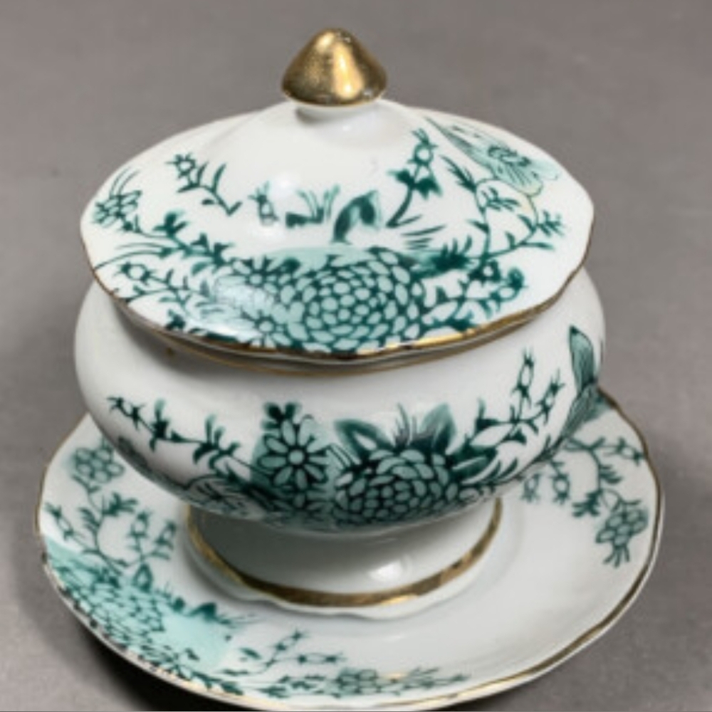 Vintage mustard jar with spoon